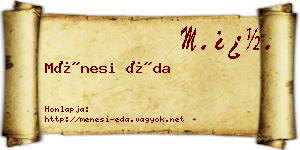 Ménesi Éda névjegykártya